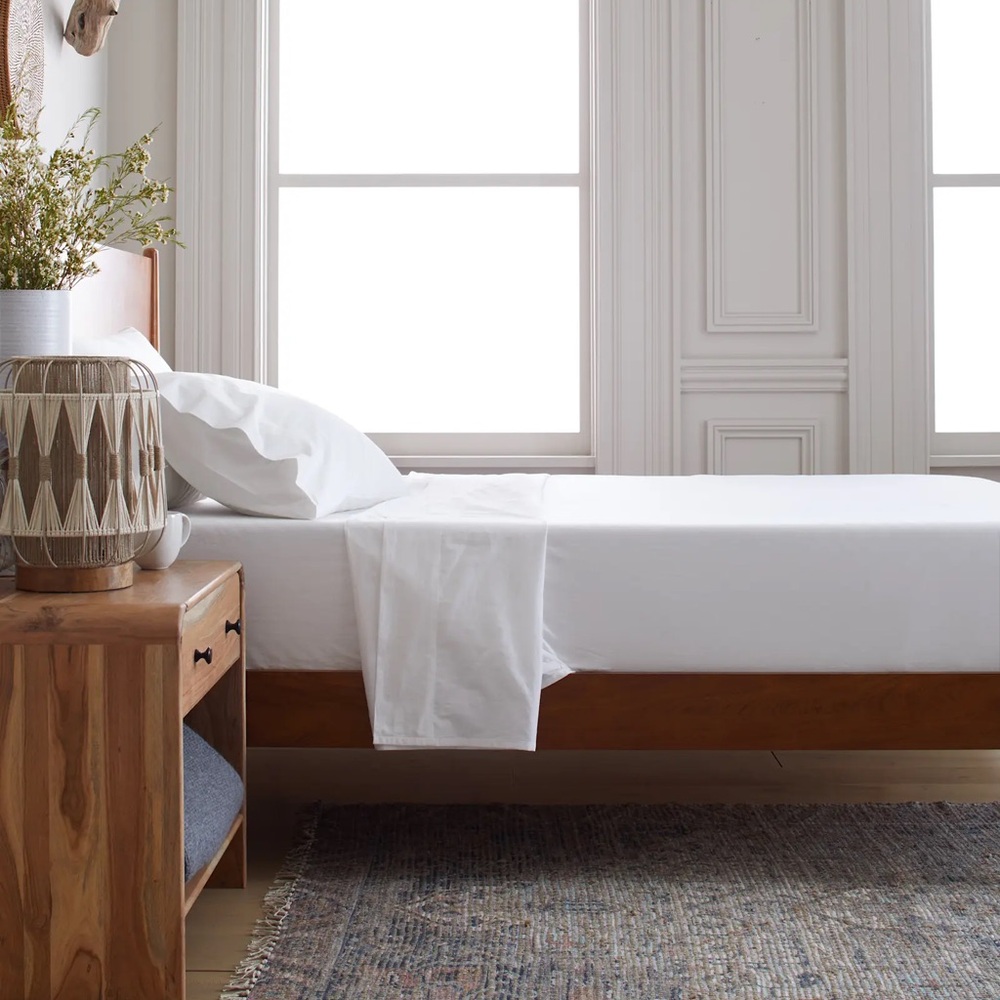 ✌️s-o —l-d ✌️QUINCE Organic Brushed Cotton Sheet Set Queen White 7155